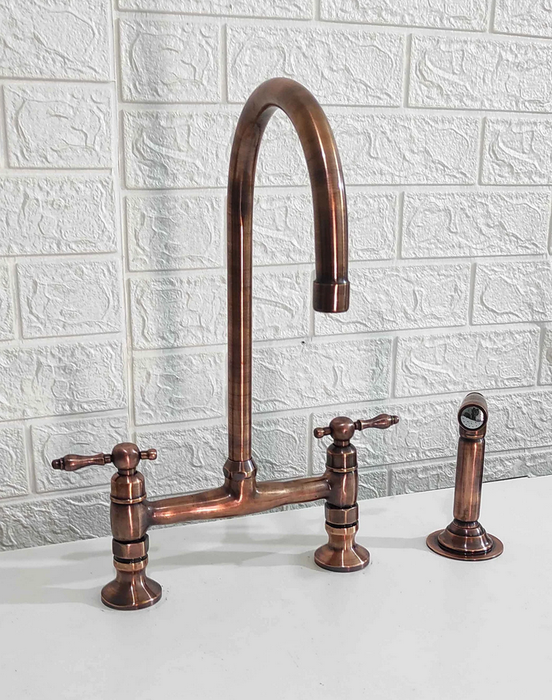 Moroccan Copper Bridge Faucet  Kitchen Faucets