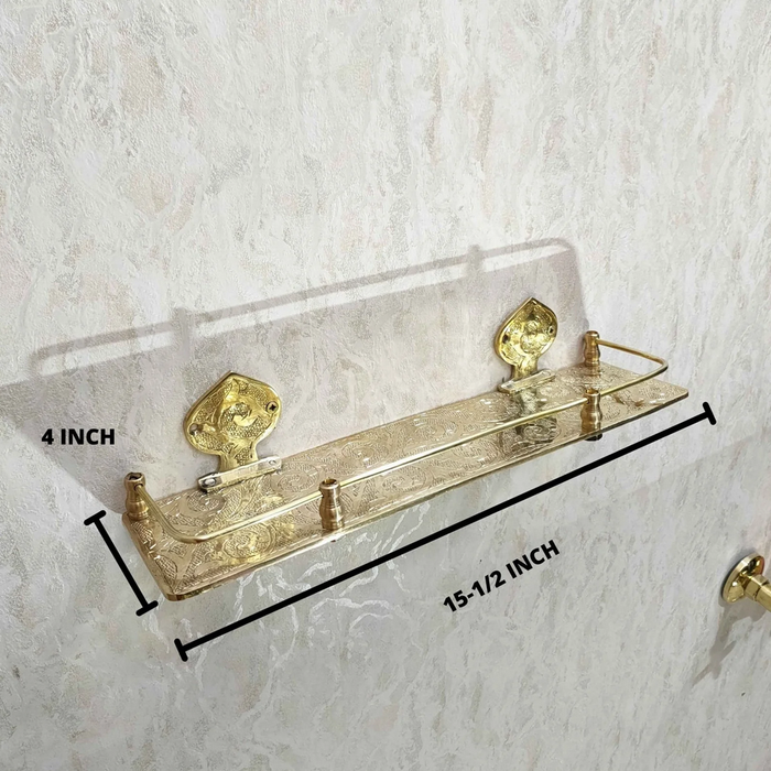 Brass Bathroom Shelf