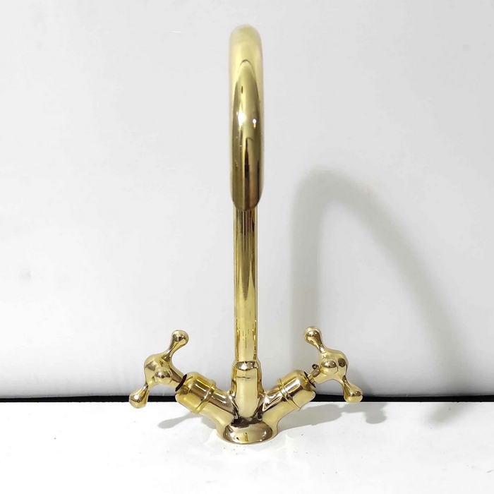 Brass Gooseneck Faucet Single Hole