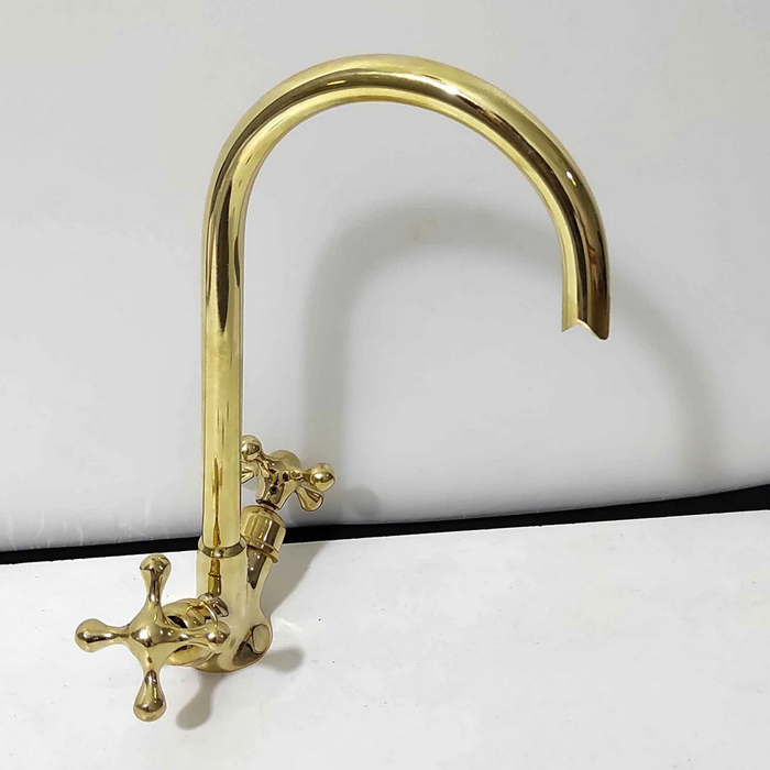 Brass Gooseneck Faucet Single Hole