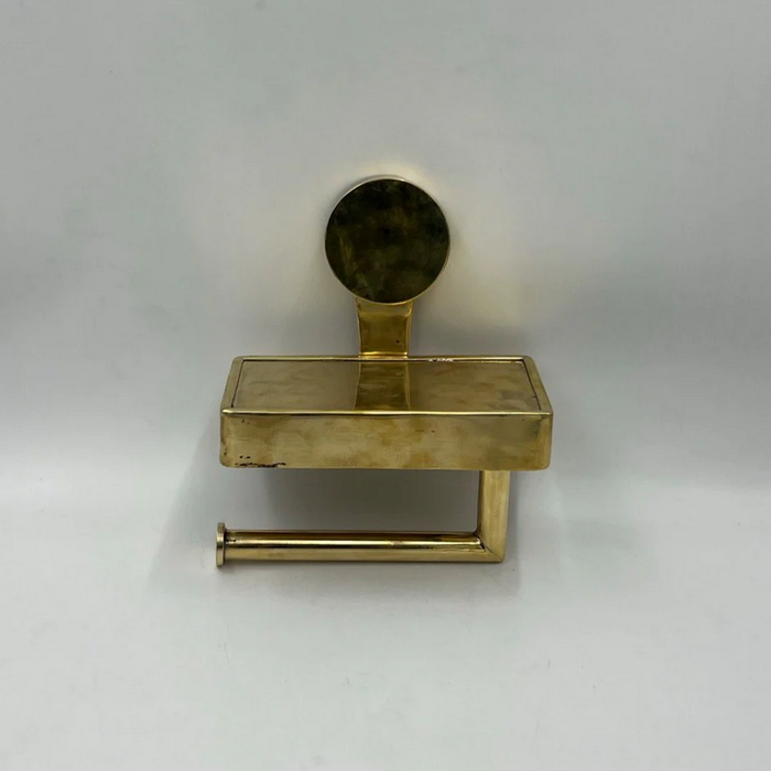 Brass Toilet Paper Holder With Shelf