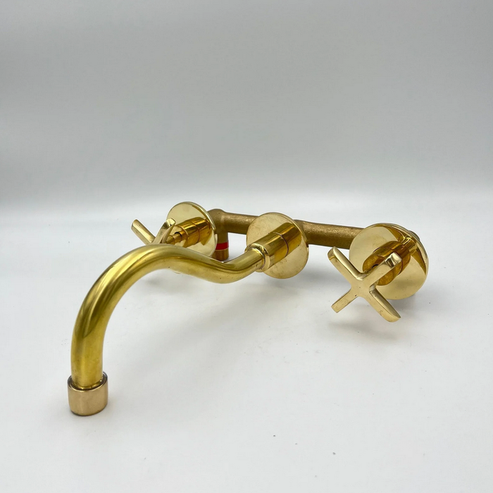 Curved Wall Mount Faucet With Valve