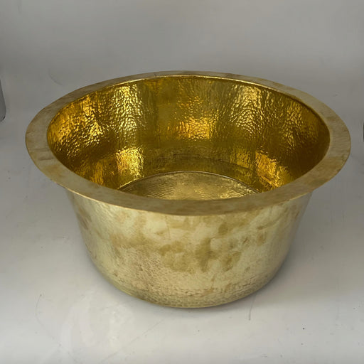 Hammered Brass Round Sink