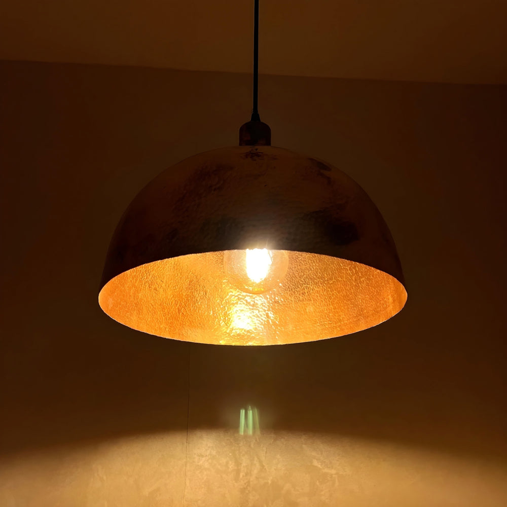 Hammered Solid Copper Pendant Light