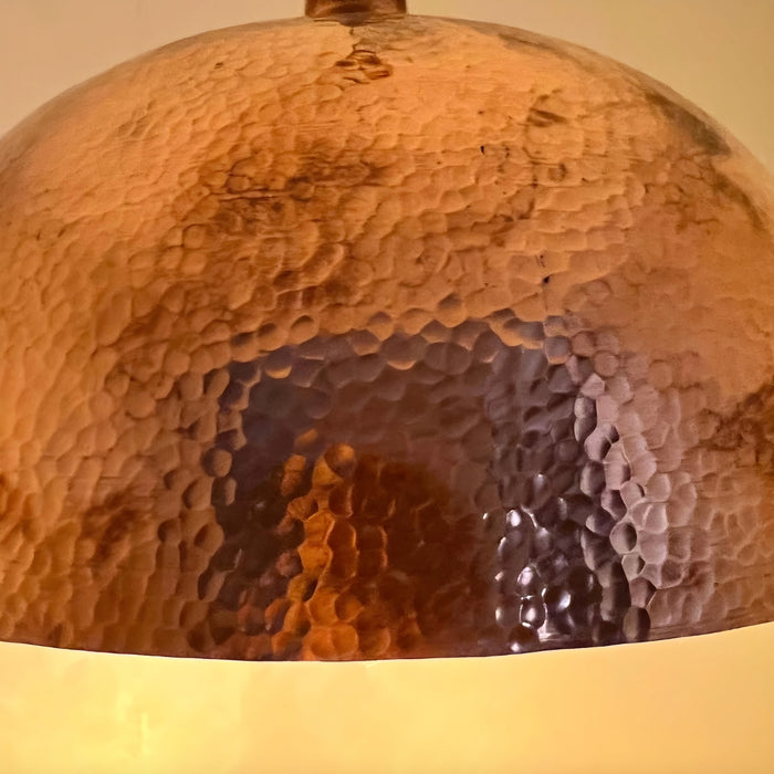 Hammered Solid Copper Pendant Light