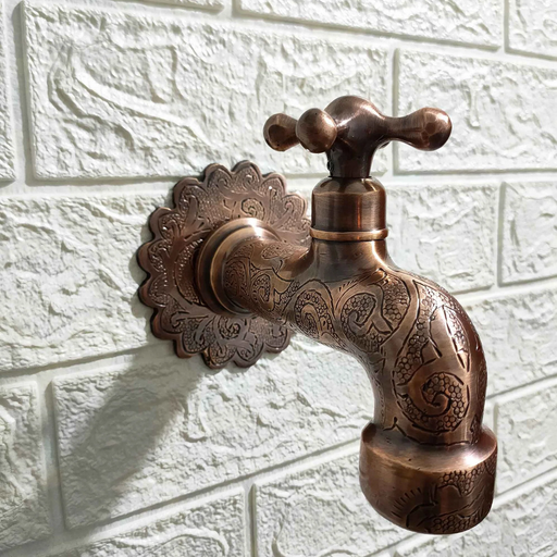 Handmade Brass Water-Tap - Copper finish