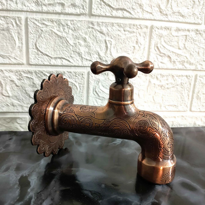 Handmade Brass Water-Tap - Copper finish