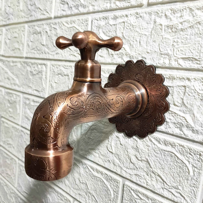 Handmade Brass Water-Tap - Copper finish