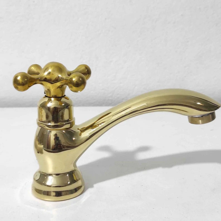 Handmade Single Hole Bathroom Faucet