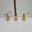 Solid Brass Three Holes Faucet with Lever Handle