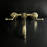 Unlacquered Brass Bathroom Faucet with Lever Handles