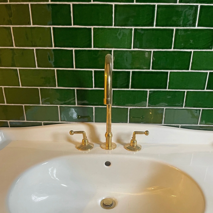 Unlacquered Brass Bathroom Sink faucet