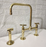 Unlacquered Brass Bridge Kitchen Faucet