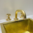 Unlacquered Brass Deck Mounted Faucet Wheel Handle