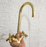 Unlacquered Brass Engraved Gooseneck Faucet