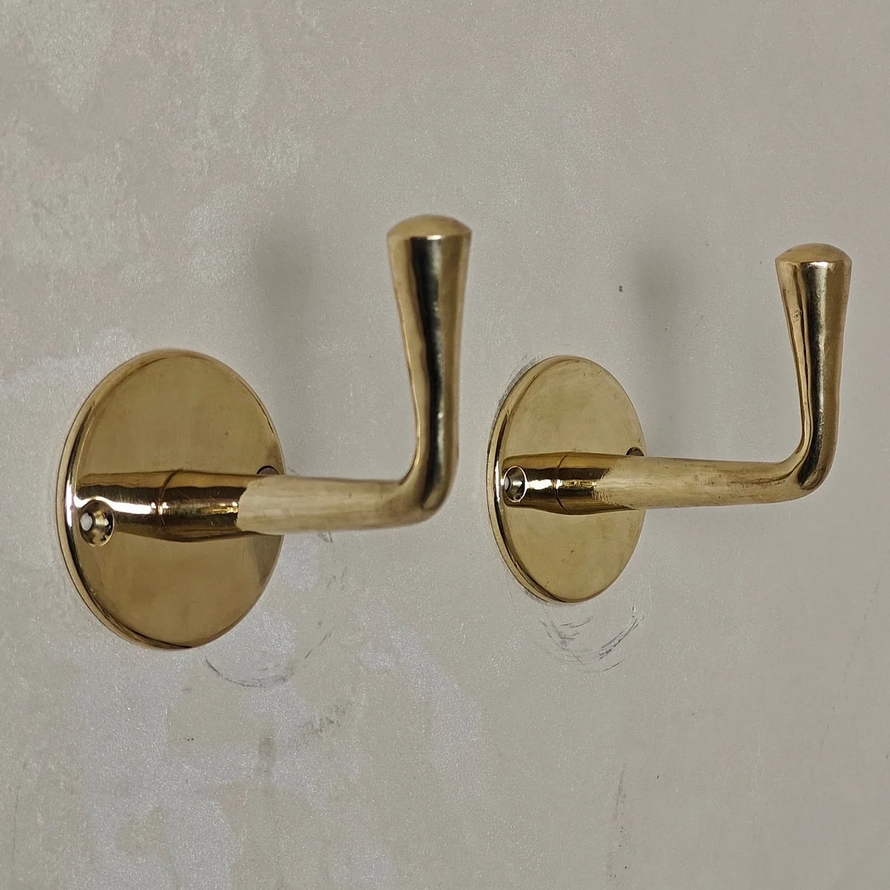 Unlacquered Brass Handmade Coat Rack