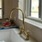 Unlacquered Brass Kitchen Faucet - Bridge V