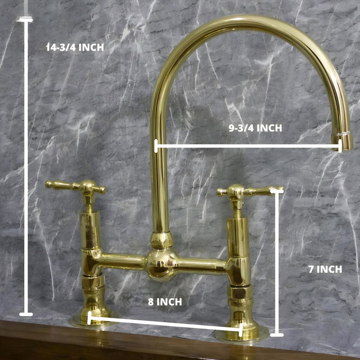 Unlacquered Brass Kitchen Faucet