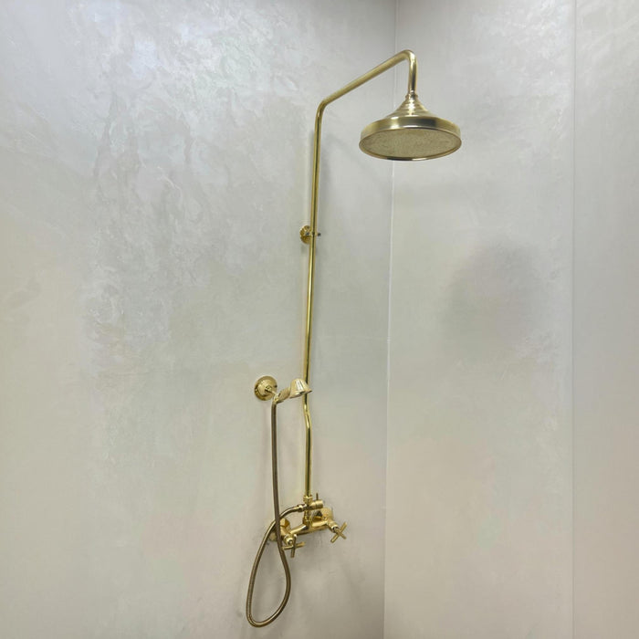 Unlacquered Brass Rain Shower