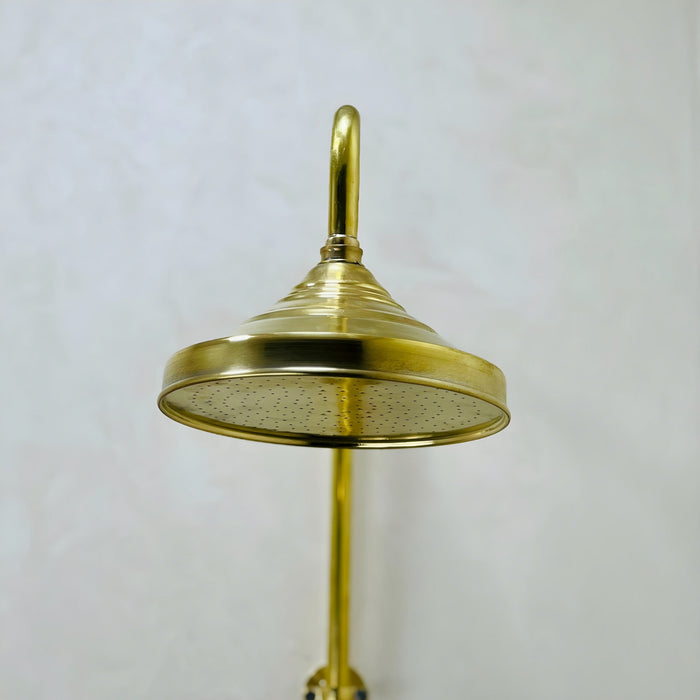 Unlacquered Brass Rain Shower