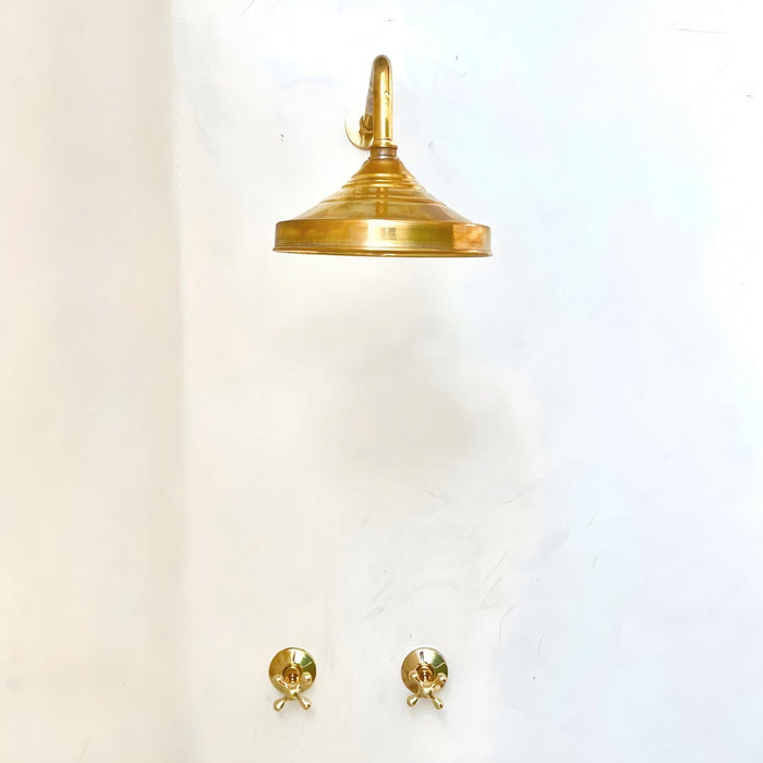 Unlacquered Brass Shower