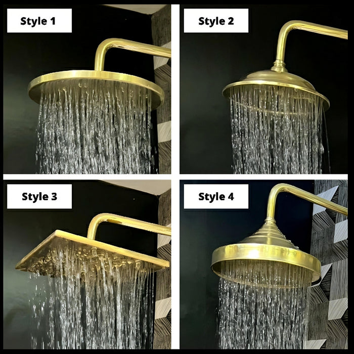 Unlacquered Brass Shower