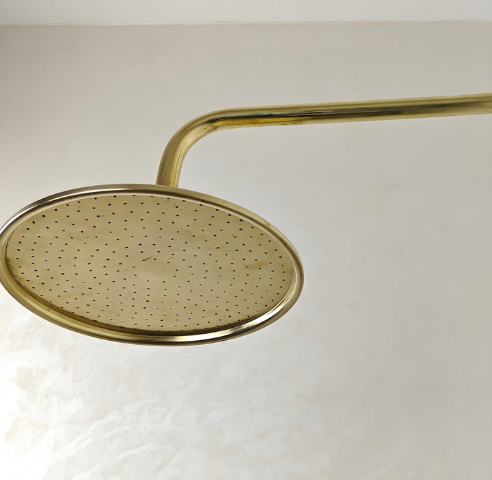 Unlacquered Brass Shower System