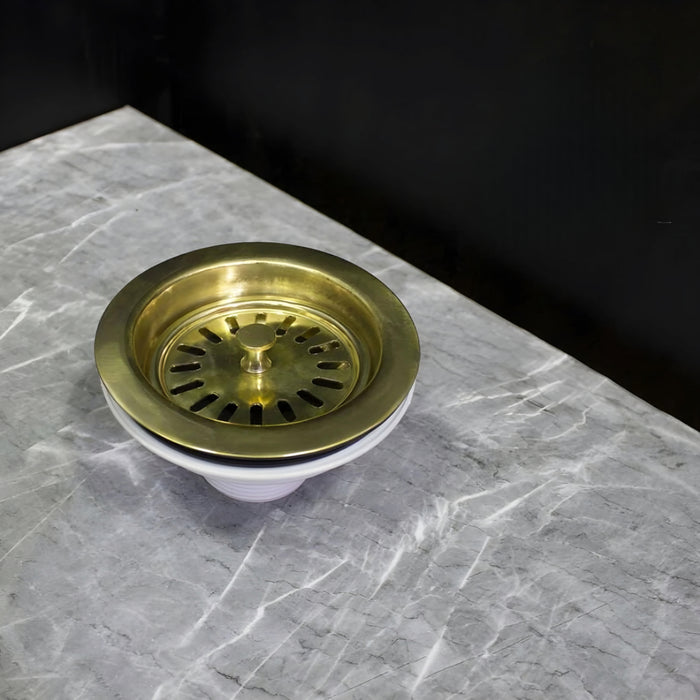 Unlacquered Brass Strainer Sink