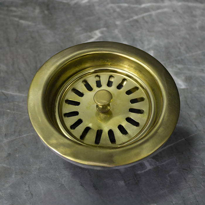 Unlacquered Brass Strainer Sink