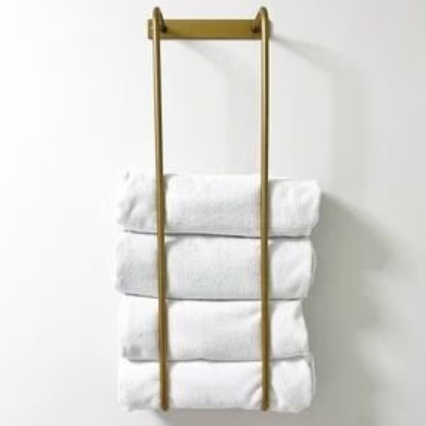 Unlacquered Brass Towel Rack