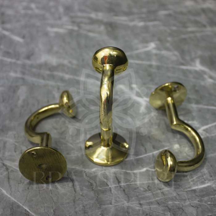 Unlacquered Brass Wall Hooks Crescent