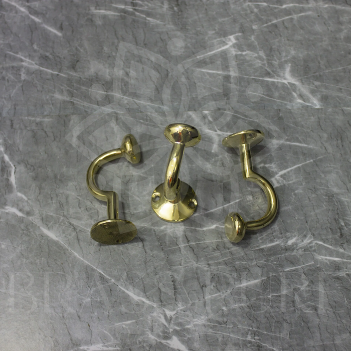 Unlacquered Brass Wall Hooks Crescent