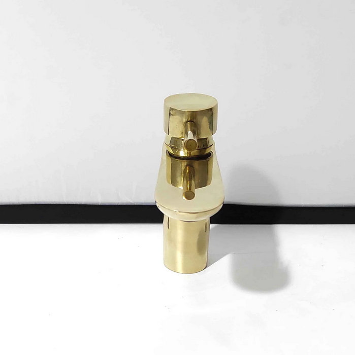 Unlaquered Brass Mixer Tap Bathroom Basin